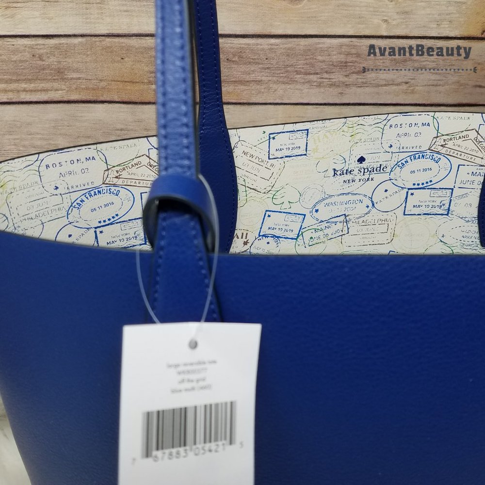 Kate Spade Large Reversible Tote Off The Grid Blue - Picture 6 of 16